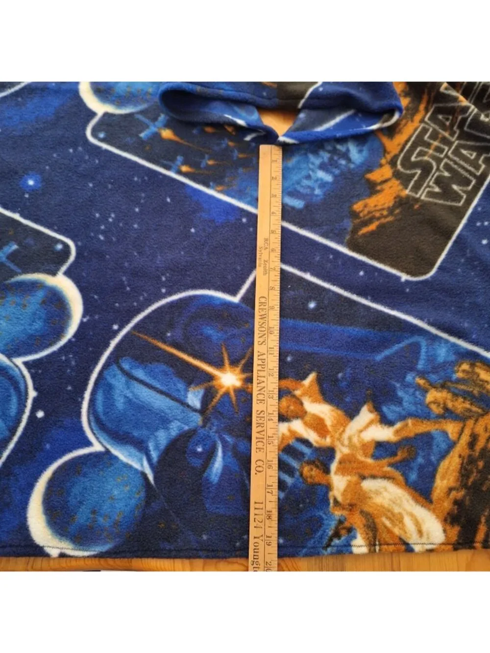 Star Wars Handmade Fleece Poncho Hooded Blue Galaxy Medium Adult Teen - Picture 4 of 10